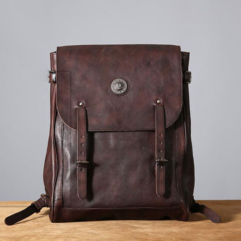 Leather Backpack, Real Full-Grain Quality