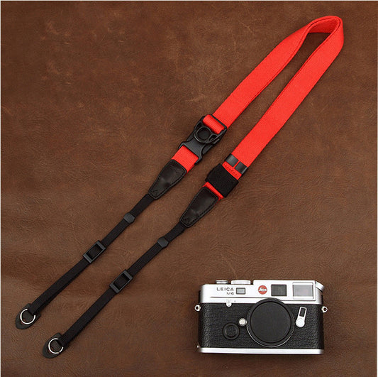 Ninja Multicolor Cotton DSLR Handmade Leather Camera Strap CS124 - icambag