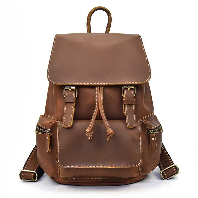 Men's Vintage Leather Laptop Backpack Rucksack Very Classy Messenger  Bag Satchel